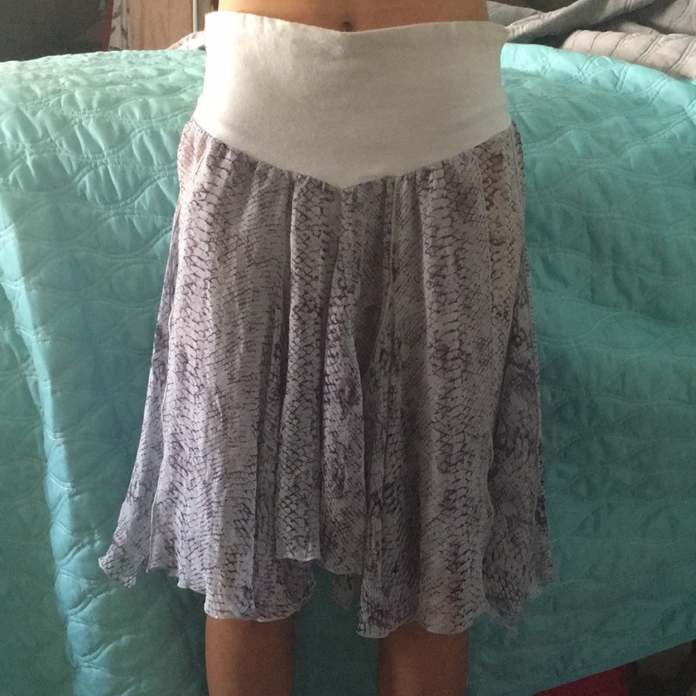 Blue snake print skirt